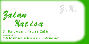 zalan matisa business card