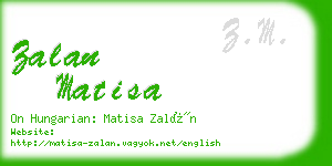 zalan matisa business card